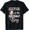 Love Family Matching Sister Of The Birthday Boy Cow Farm 1St Birthday Boy T-Shirt - Black