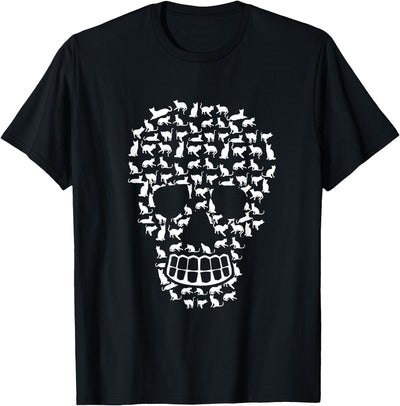 Cat punk rock goth skull gifts Cat punk rock goth skulls T-Shirt