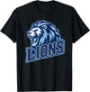 Back To School Team Spirit Wear Lions Mascot Back to School Team Spirit T-Shirt - Black