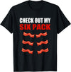 Check Out My Six Pack Bacon Gymer Bodybuilding Watch My Sixpack Funny Bacon Gymer Bodybuilding T-Shirt - Black