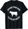 Charolais Cow Support Charolais Cow Cattle Farmer Meat T-Shirt - Black