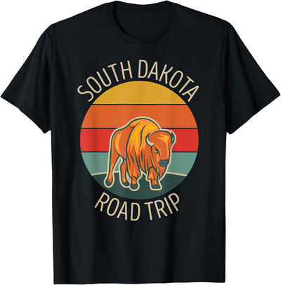 Cow South Dakota Family Road Trip Buffalo Bison Matching T-Shirt