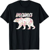 Wildflower Tee Co. Mama Bear Floral Shirt, Mama Bear Watercolor, Floral Mama T-Shirt - Black