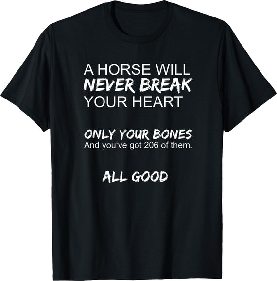 Horse Riding Gifts & Accessories Funny Horse T-Shirt - Black