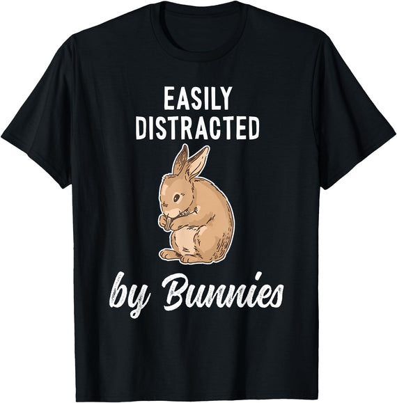 Cute & Funny Rabbit Bunny & Rabbit T-Shirt in Black