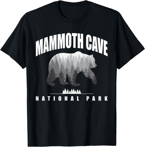 Mammoth Cave National Park USA Parks Mammoth Cave National Park Bear Souvenir US Parks T-Shirt - Black
