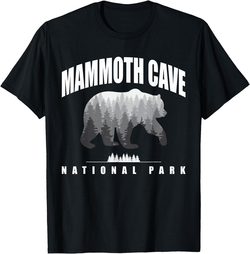 Mammoth Cave National Park USA Parks Mammoth Cave National Park Bear Souvenir US Parks T-Shirt - Black