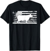 Funny Charolais Rancher Gift for Cattle Lover American Flag - American Cow Charolais Rancher T-Shirt - Black