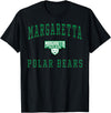 Official High School Fan Gear Margaretta High School Polar Bears T-Shirt C1 T-Shirt - Black
