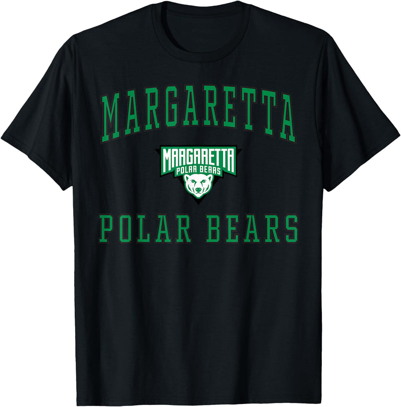 Official High School Fan Gear Margaretta High School Polar Bears T-Shirt C1 T-Shirt - Black