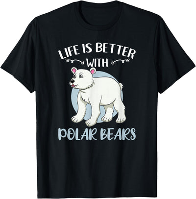 Hiking Lover Design Life is Better with Polar Bears T-Shirt