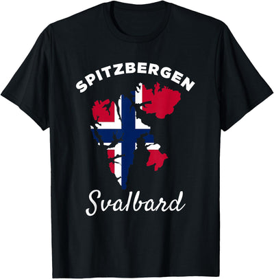 Spitsbergen Norway Flag Men Women Spitzbergen Svalbard T-Shirt