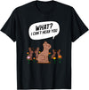 What? I Can't Hear You Funny Chocolate Bunny Rabbit T-Shirt in Black