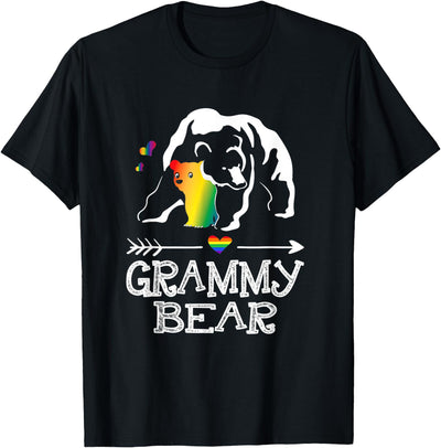 Grammy Bear Proud Mom Rainbow Flag LGBT Pride T-Shirt