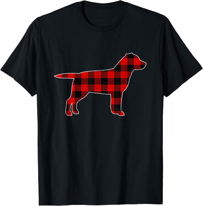 Buffalo Plaid Dog Pajama Labrador Sweater Christmas Labrador T-Shirt