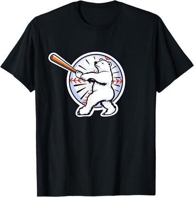 Birdmouse Polar Bear Baseball T-Shirt