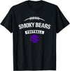 Sevier County Smoky Bears Logo Football Distressed HS T-Shirt - Black