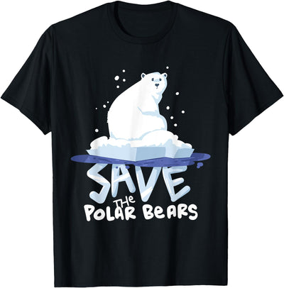 Polar Bears T-Shirts Tee Save The Polar Bears T-Shirt Save Animals Shirt Gift. T-Shirt