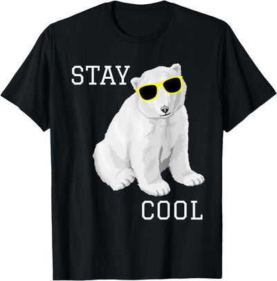 Cool bleiben Eisbär Stay Cool Cute Baby Polar Bear Cub with Sunglasses T-Shirt