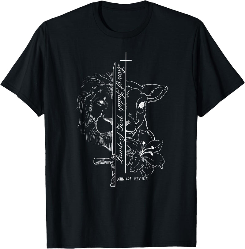 Baker Hill Farm Lion & Lamb T-Shirt - Black