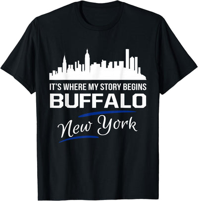 Cow Here Begins My Story Buffalo New York T-Shirt