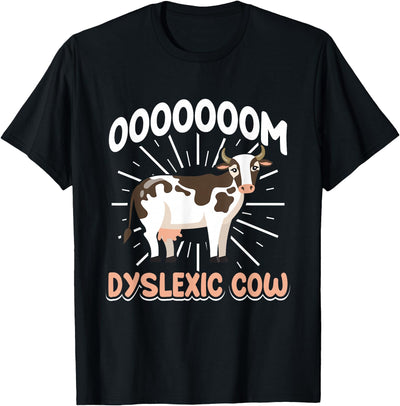 Lustige Legastheniker Geschenke Dyslexic Cow Funny Dyslexia T-Shirt