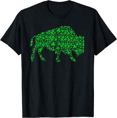 Cow Buffalo Lover Leprechaun Buffalo St Patrick's Day T-Shirt