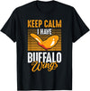 Buffalo Wings Fried Chicken Hot Wing Sauce T-Shirt - Black