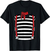 Hiking Lover Design French Mime Costume Halloween T-Shirt - Black