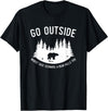 Explore Tees Go Outside Worst Case Scenario A Bear Kills You Explorer Tee T-Shirt - Black