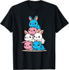 Rabbit Trans Sexual Flag Pride Month Cute Rabbit LGBTQ T-Shirt in Black
