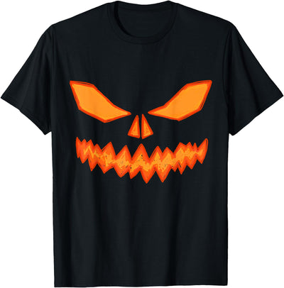 Adorable Halloween Co. Scary Spooky Halloween Jack O Lantern Face Pumpkin Mens Boys T-Shirt