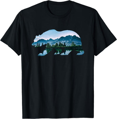 Bear Vintage National Park Bear Wildlife Mountains T-Shirt