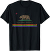 California LGBTQ+ Gift Men Women Couples Groups California Republic Bear LGBT Gay Pride Month Rainbow Flag T-Shirt - Black