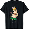 Llama Ukulele Luau TShirt Cute Gifts Llama Ukulele Luau Cute Funny Cool Hawaii Alpaca Gift T-Shirt - Black