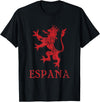 Threadrock Espana Spain Lion Symbol Spanish Spanish Pride T-Shirt - Black