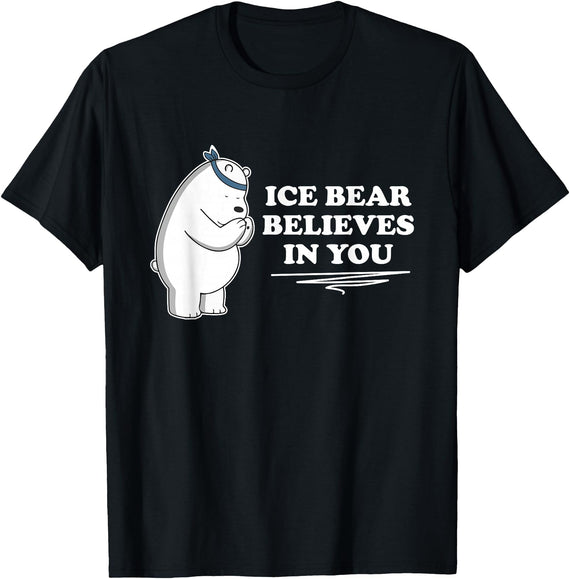Mens Ice Bear Shirt Mens Ice Bear Tshirt Animal Gift Tee T-Shirt - Black