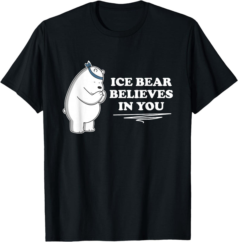 Mens Ice Bear Shirt Mens Ice Bear Tshirt Animal Gift Tee T-Shirt - Black