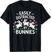 Bunny Design for Men Women Kids Rabbit Hare Bunny Lover T-Shirt in Black