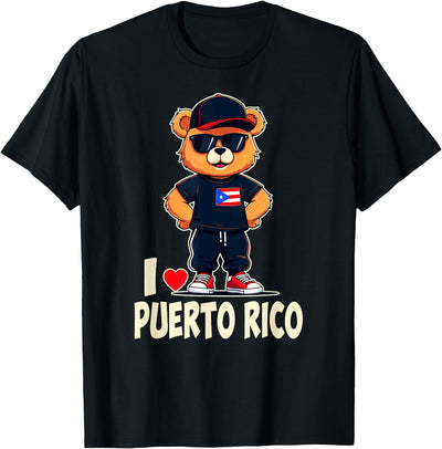 Puerto Rican Flag Teddy Bear I Love Puerto Rico T-Shirt