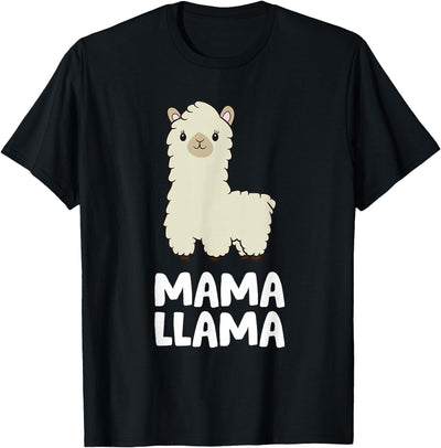 Llama Mama And Llama Papa Gifts Women Llama Mom Mama Llama T-Shirt