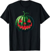 Almost Halloween Summerween Spooky Summer Watermelon Jack-O-Lantern Halfway to Halloween T-Shirt - Black