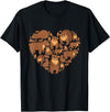 Grizzly Bear lover heart gifts idea Grizzly Bear lover heart bear love camping hiking men women T-Shirt - Black