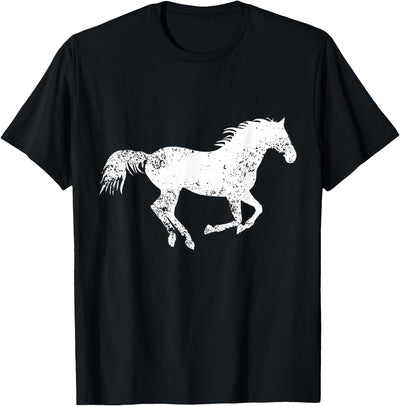 Horse Lovers Design Equestrian Distressed Horse Print - Vintage Horse T-Shirt