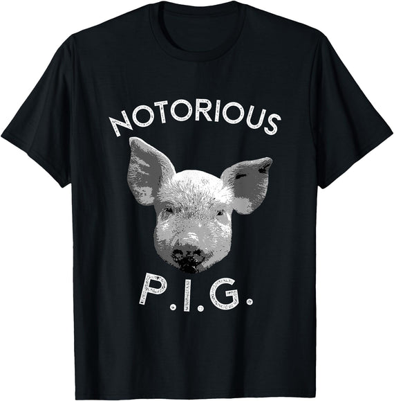 Funny Piggy Smalls Bacon Lover Floribama Shore Tee Notorious PIG Funny Pet Pig Lover Cute Farmer Gift T-Shirt - Black