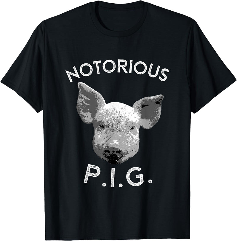 Funny Piggy Smalls Bacon Lover Floribama Shore Tee Notorious PIG Funny Pet Pig Lover Cute Farmer Gift T-Shirt - Black