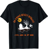 LITSHOGEN On A Dark Desert Highways - Riding Witch Halloween Day T-Shirt - Black