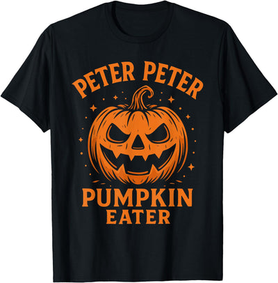 Oxygen Bandit Graphic Novelty Tees Scary Peter Pumpkin Eater Halloween Jack O Lantern T-Shirt