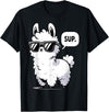 Magical and Funny Llama lover Gifts Alpaca Llama with Sunglasses Sup T-Shirt - Black