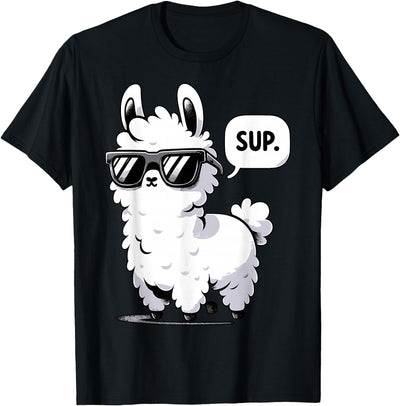 Magical and Funny Llama lover Gifts Alpaca Llama with Sunglasses Sup T-Shirt